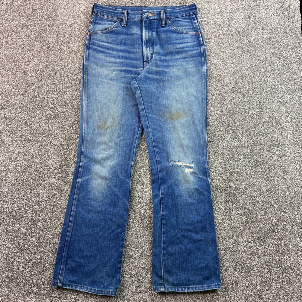 Vintage Wrangler Jeans Mens 32x32 Blue Cotton Faded Cowboy Cut Bootcut 945PWO